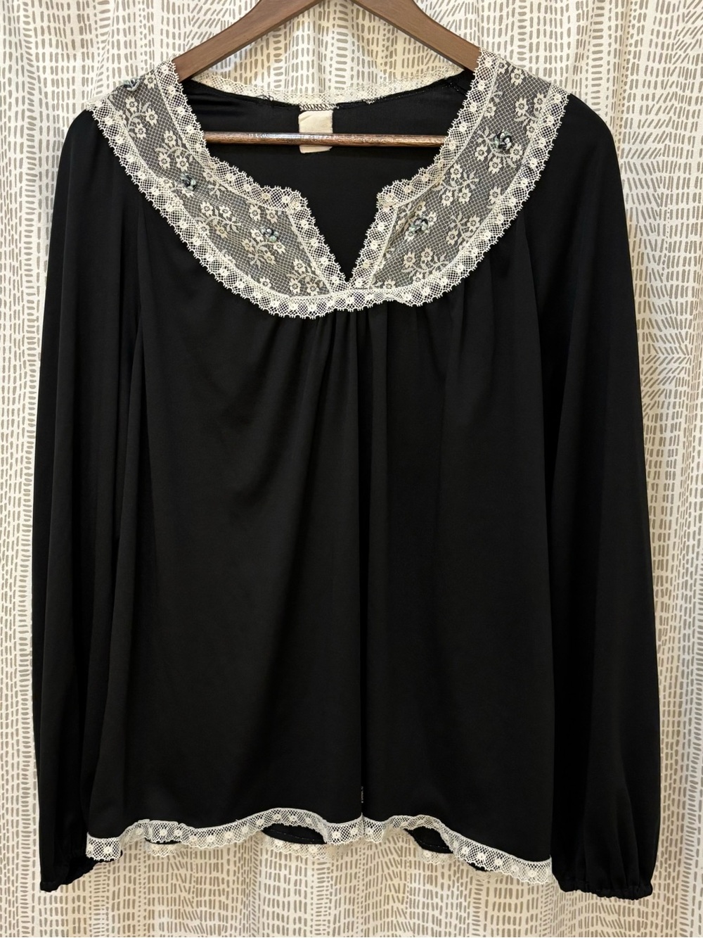 Black boho top